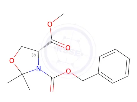 Chemical structure of (R)-3-BENZYL 4-METHYL 2,2-DIMETHYLOXAZOLIDINE-3,4-DICARBOXYLATE