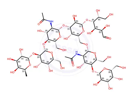 Chemical structure of Monofucosyllacto-N-hexaose I
