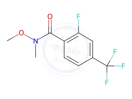 Chemical structure of 2-Fluoro-N-methoxy-N-methyl-4-(trifluoromethyl)benzamide