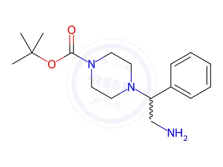 Chemical structure of T-Butyl-4-(2-Amino-1-Phenylethyl)Piperazine Carboxylate