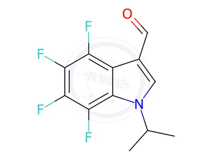 Chemical structure of 4,5,6,7-Tetrafluoro-1-isopropyl-1H-indole-3-carbaldehyde