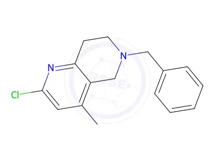 Chemical structure of 6-Benzyl-2-chloro-4-methyl-7,8-dihydro-5H-1,6-naphthyridine