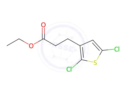 Chemical structure of ethyl 3-(2,5-dichlorothiophen-3-yl)propanoate