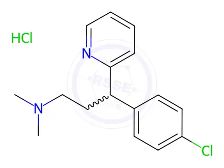 Chemical structure of Chlorphenamine Hydrochloride
