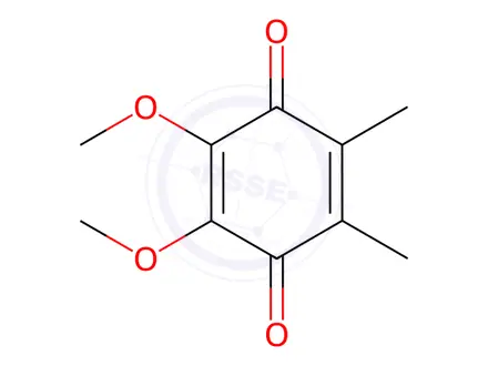 Chemical structure of 2,3-Dimethoxy-5,6-dimethyl-p-benzoquinone