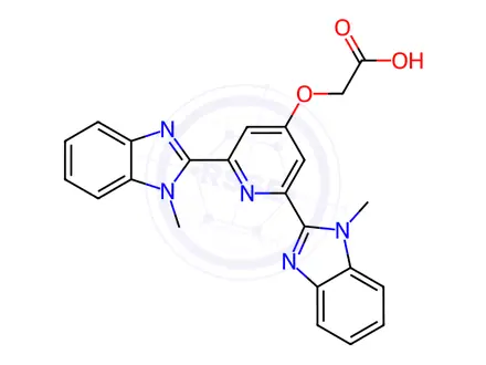 Chemical structure of 2-((2,6-Bis(1-methyl-1H-benzo[d]imidazol-2-yl)pyridin-4-yl)oxy)acetic acid