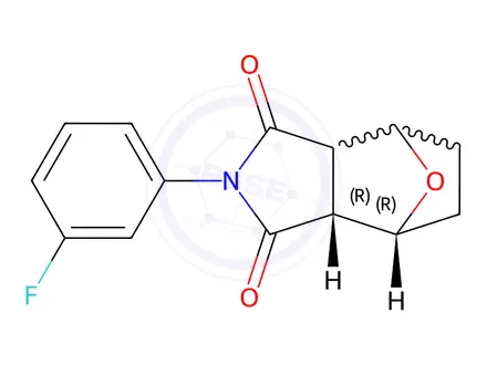 Chemical structure of (1β,4β)-N-(m-Fluorophenyl)-7-oxabicyclo[2.2.1]heptane-2β,3β-dicarbimide