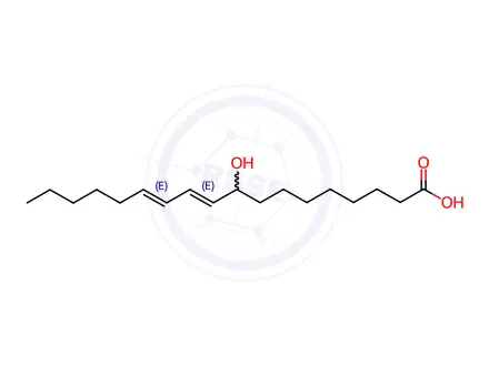 Chemical structure of 10,12-Octadecadienoic acid, 9-hydroxy-, (10E,12E)-
