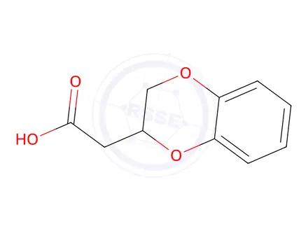 Chemical structure of 2-(2,3-dihydro-1,4-benzodioxin-2-yl)acetic Acid