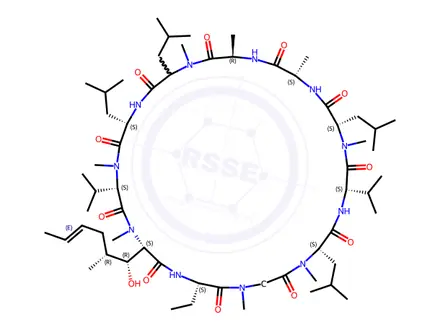 Chemical structure of Cyclosporin T