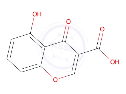 Chemical structure of 5-Hydroxy-4-oxo-4H-chromene-3-carboxylic acid