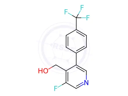 Chemical structure of (3-fluoro-5-(4-(trifluoromethyl)phenyl)pyridin-4-yl)methanol