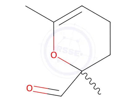Chemical structure of 2H-Pyran-2-carboxaldehyde, 3,4-dihydro-2,6-dimethyl-(9CI)