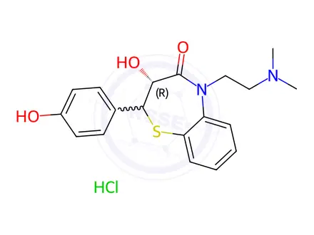 Chemical structure of Deacetyl-O-demethyl diltiazem hydrochloride