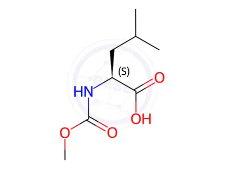 Chemical structure of (Methoxycarbonyl)-L-leucine