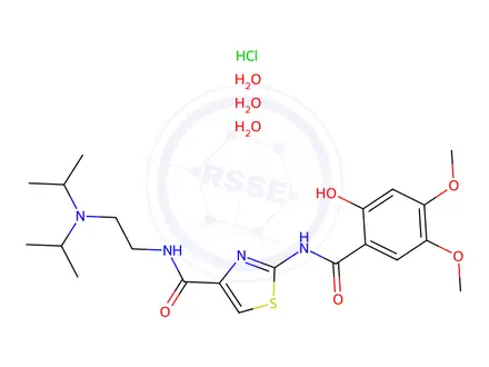 Chemical structure of Acotiamide Hydrochloride Trihydrate