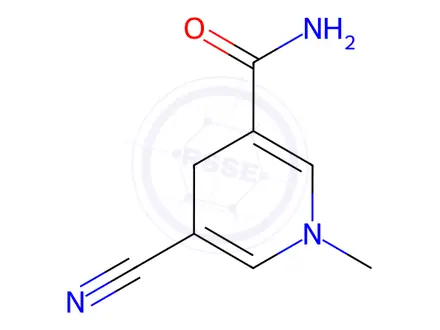 Chemical structure of Nicotinamide, 5-cyano-1,4-dihydro-1-methyl-(8CI)