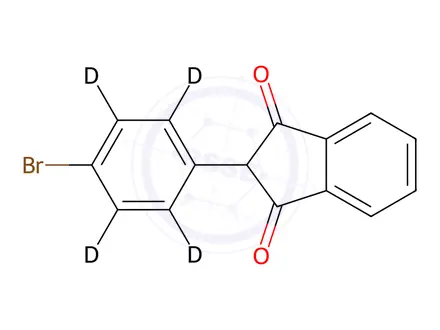 Chemical structure of Bromindione-d4
