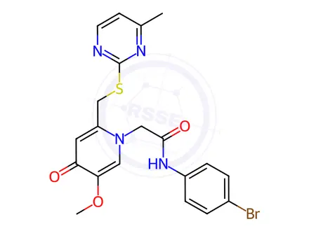 Chemical structure of N-(4-bromophenyl)-2-[5-methoxy-2-[(4-methylpyrimidin-2-yl)sulfanylmethyl]-4-oxopyridin-1-yl]acetamide