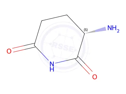 Chemical structure of (S)-3-aminopiperidine-2,6-dione