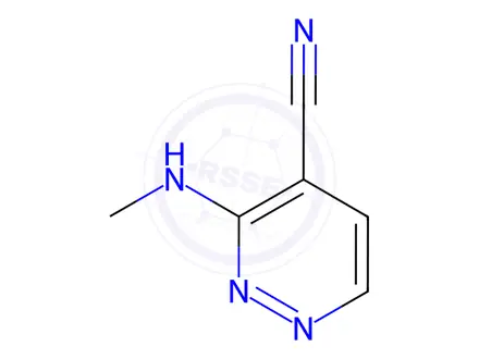 Chemical structure of 3-(Methylamino)pyridazine-4-carbonitrile