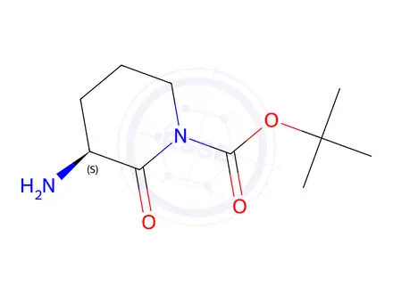 Chemical structure of (S)-tert-Butyl 3-amino-2-oxopiperidine-1-carboxylate