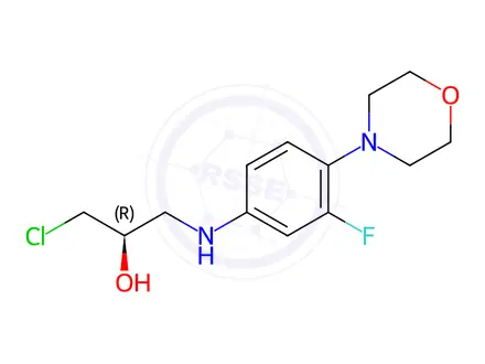 Chemical structure of Linezolid Chlorohydrin (R)-Isomer Impurity