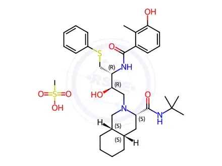 Chemical structure of Nelfinavir Mesylate