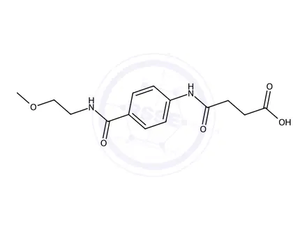 Chemical structure of 4-((4-((2-Methoxyethyl)carbamoyl)phenyl)amino)-4-oxobutanoic acid