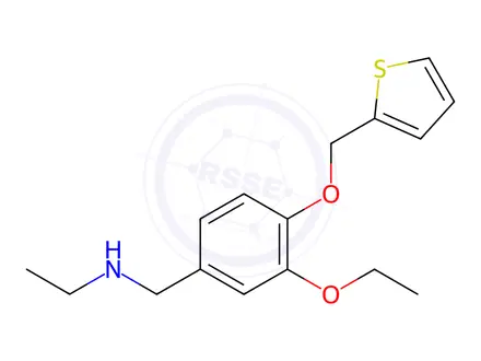 Chemical structure of n-(3-Ethoxy-4-(thiophen-2-ylmethoxy)benzyl)ethanamine