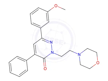 Chemical structure of 6-(3-Methoxyphenyl)-2-(2-morpholinoethyl)-4-phenylpyridazin-3(2H)-one