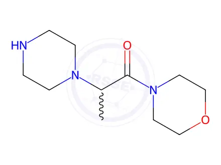 Chemical structure of 1-(Morpholin-4-yl)-2-(piperazin-1-yl)propan-1-one