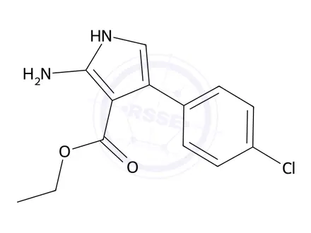 Chemical structure of Ethyl 2-amino-4-(4-chlorophenyl)-1H-pyrrole-3-carboxylate