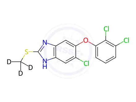 Chemical structure of Triclabendazol-D3