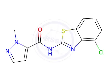 Chemical structure of N-(4-Chlorobenzo[d]thiazol-2-yl)-1-methyl-1H-pyrazole-5-carboxamide