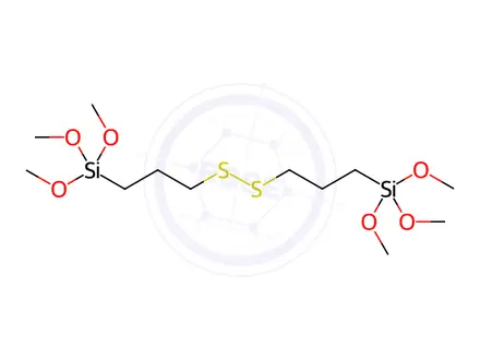 Chemical structure of 3,3,12,12-tetramethoxy-2,13-dioxa-7,8-dithia-3,12-disilatetradecane