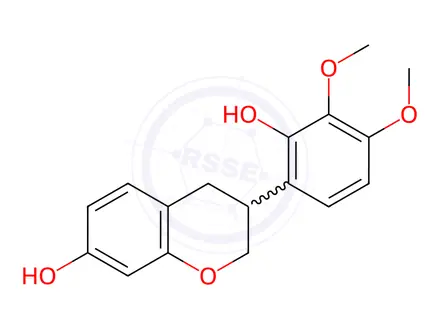 Chemical structure of 7,2'-Dihydroxy-3',4'-dimethoxyisoflavan