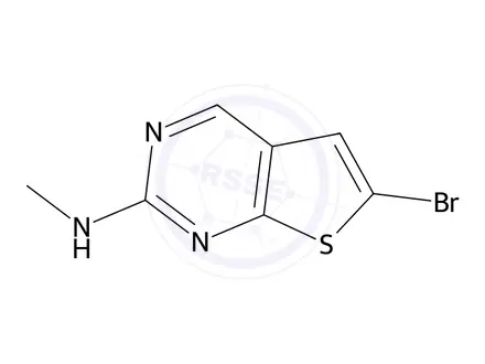 Chemical structure of 6-Bromo-N-methylthieno[2,3-d]pyrimidin-2-amine