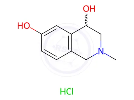 Chemical structure of 1,2,3,4-Tetrahydro-4,6-dihydroxy-2-methylisoquinoline Hydrochloride