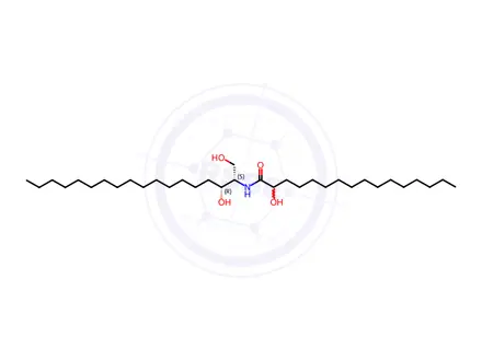 Chemical structure of N-((2S,3R)-1,3-Dihydroxyoctadecan-2-yl)-2-hydroxyhexadecanamide