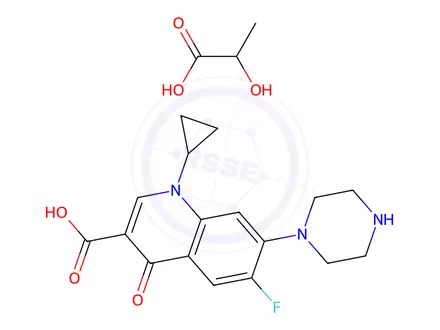 Chemical structure of Ciprofloxacin lactate
