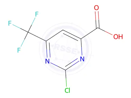 Chemical structure of 2-Chloro-6-(trifluoromethyl)-4-pyrimidinecarboxylic Acid