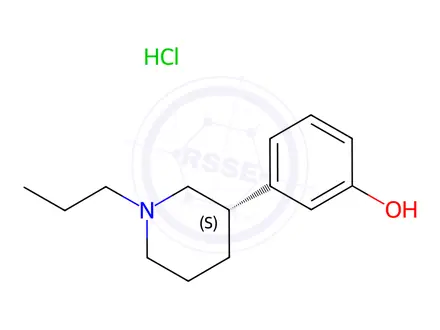 Chemical structure of (S)-(-)-3-(3-Hydroxyphenyl)-N-propylpiperidine Hydrochloride