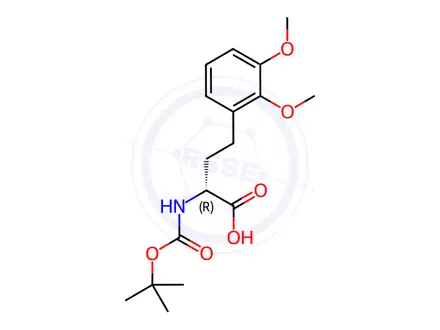 Chemical structure of (R)-2-((tert-Butoxycarbonyl)amino)-4-(2,3-dimethoxyphenyl)butanoic acid