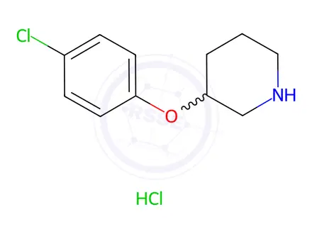 Chemical structure of 3-(4-Chlorophenoxy)piperidine hydrochloride