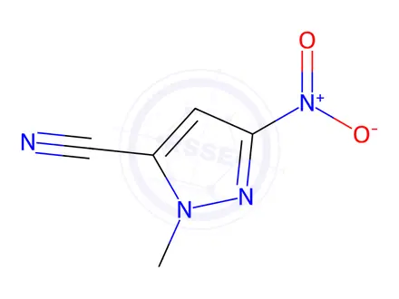 Chemical structure of 1-Methyl-3-nitro-1H-pyrazole-5-carbonitrile