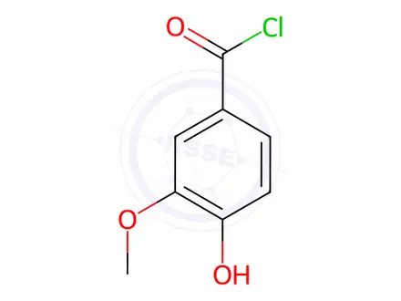 Chemical structure of 4-Hydroxy-3-methoxybenzoyl chloride