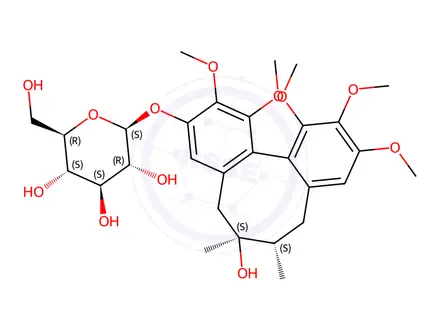 Chemical structure of Schisandroside B