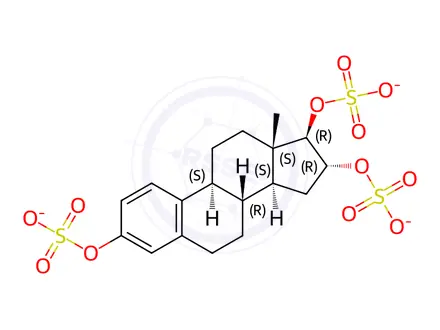 Chemical structure of Estriol Trisulfate Trisodium Salt