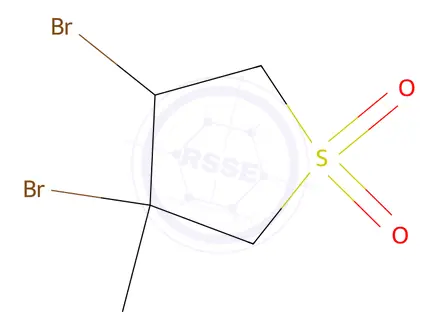 Chemical structure of 3,4-Dibromo-3-methyltetrahydrothiophene 1,1-dioxide